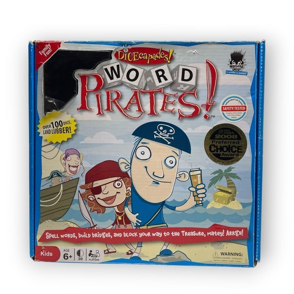 DICEcapades Word Pirates Spelling Board Game Haywire Group Complete